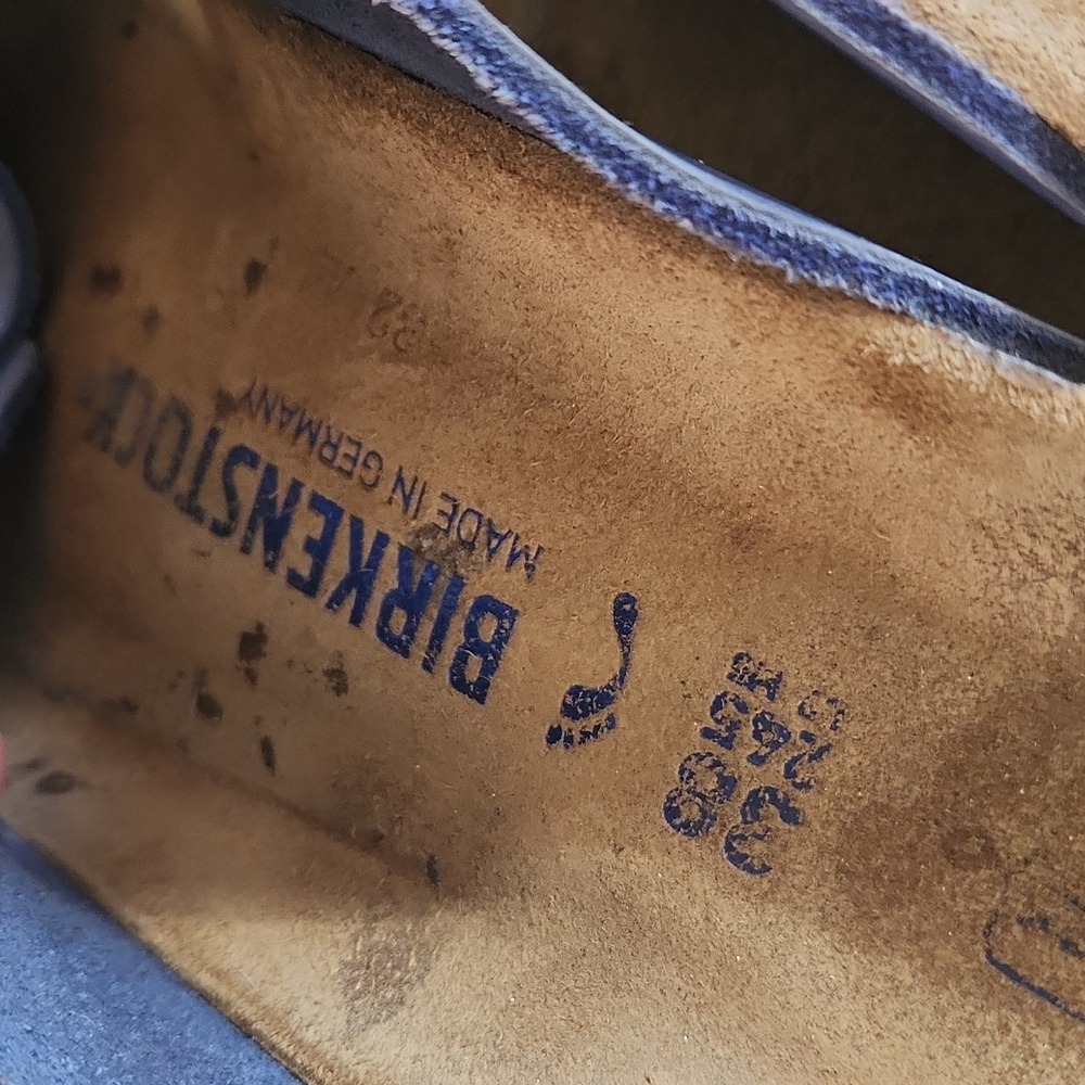Birkenstock Sandals Wirh Blue Leather Strap Size 38 - Picture 9 of 12